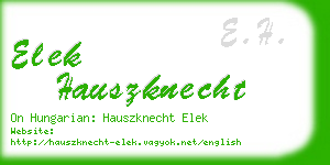 elek hauszknecht business card